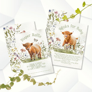 Cartes à roulettes adorables Highland Cow