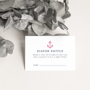 Cartes à roulettes de Baby shower nautique   Rose