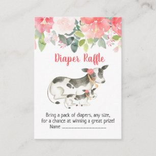 Cartes à roulettes du Baby shower de la vache lait