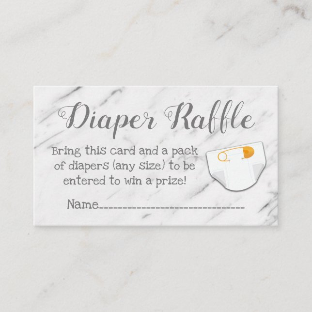 Cartes à roulettes modernes en Baby shower de marb (Devant)