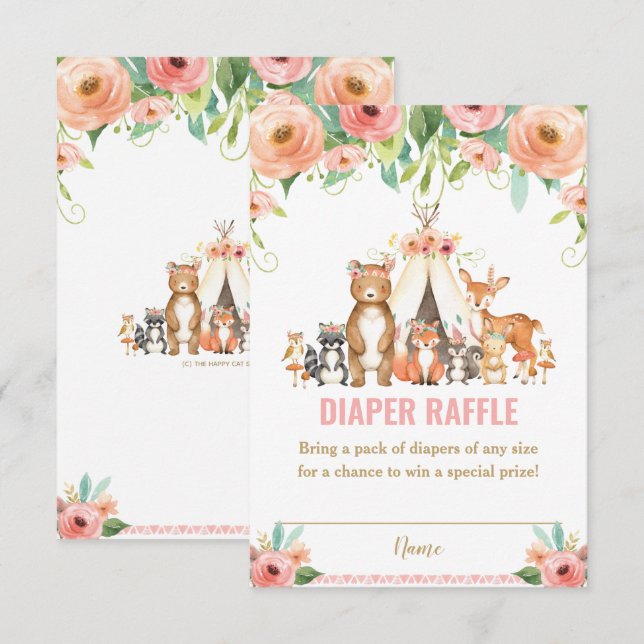 Cartes à rousseur à couches florales pour animaux  (Devant / Derrière)