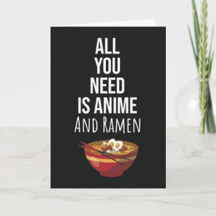 Cartes Anime Ramen Mignonnes Nourriture Asiatique 