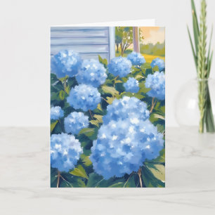 Cartes aquarelles Hortensias bleus de Nouvelle-Ang