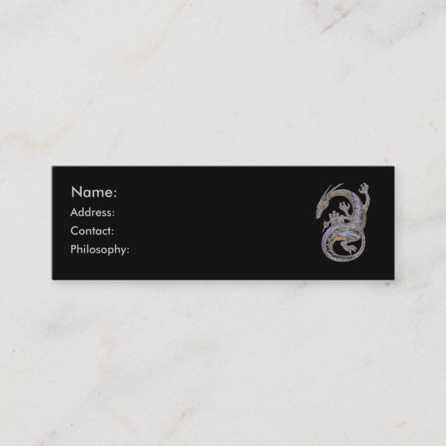 Cartes argentées de profil de dragon (Devant)