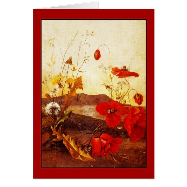 Cartes Artistes célèbres 'Poppies' huile sur toile (Devant)