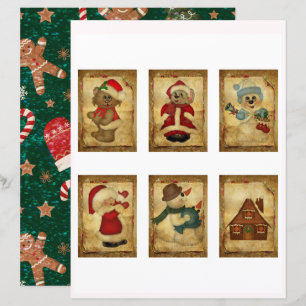 Cartes ATC de Noël Vintage