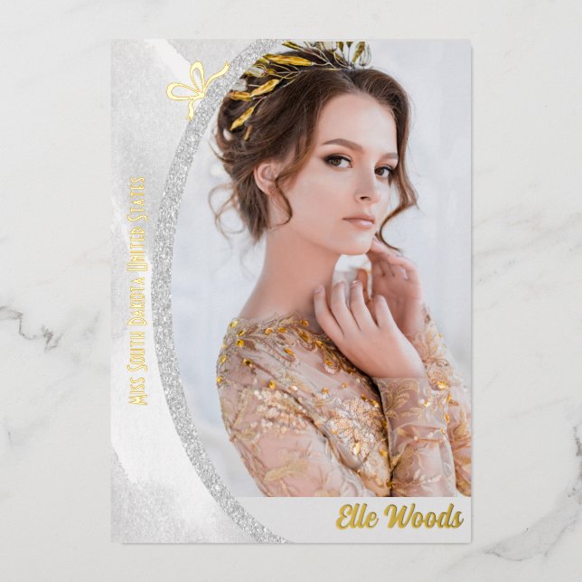 Cartes auto-graphes marbrées Ice Foil (Recto)