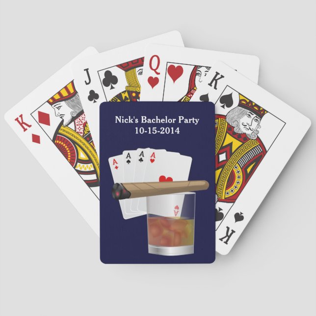 Cartes Bachelor Party Carte de jeu personnalisée Deck (dos)