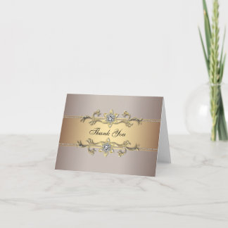 Cartes beiges de Merci d'or de Champagne