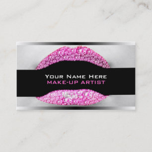 Cartes Biz Artist Pink Hot Diamond Bling Make Up