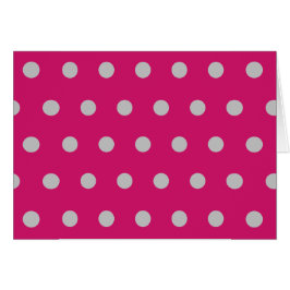 Cartes blanches Pointe Polka (Rose et Gris Chaud)