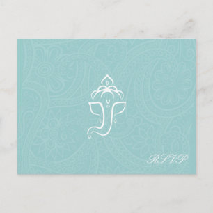 Cartes bleues de Ganesha RSVP