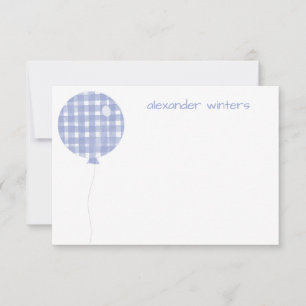 Cartes Bleues En vichy Aquarelle Bleu