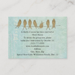 Cartes bleues vintages d'hôtel et de direction