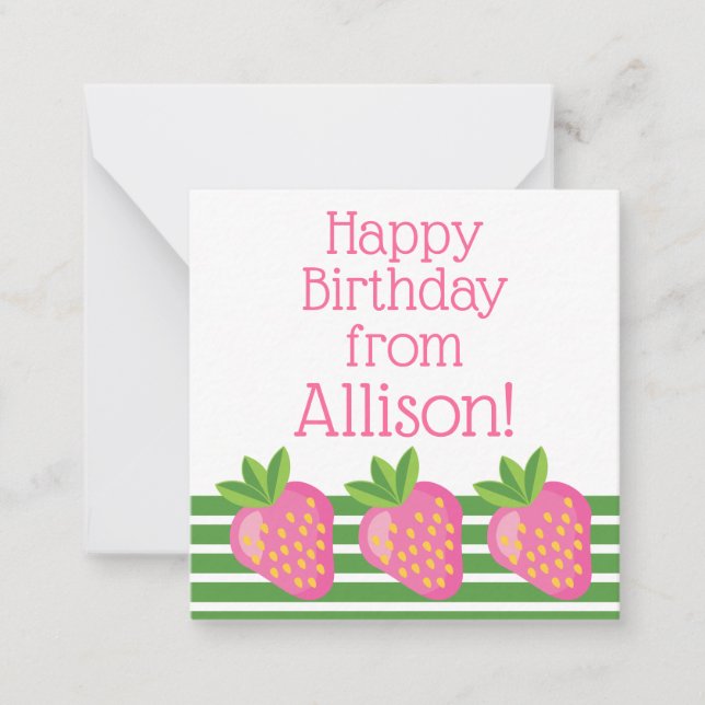 Cartes Cadeaux Cartes Cadeaux Stripes & Fraises (Devant)