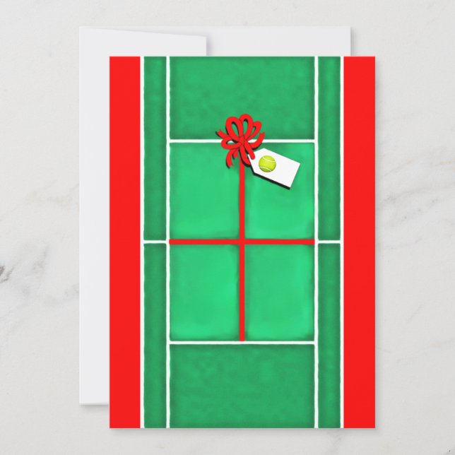 Cartes Cadeaux De Vacances De Tennis Uniques (Devant)