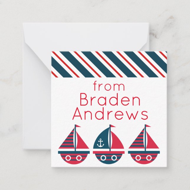 Cartes Cadeaux Des Voiliers (Devant)