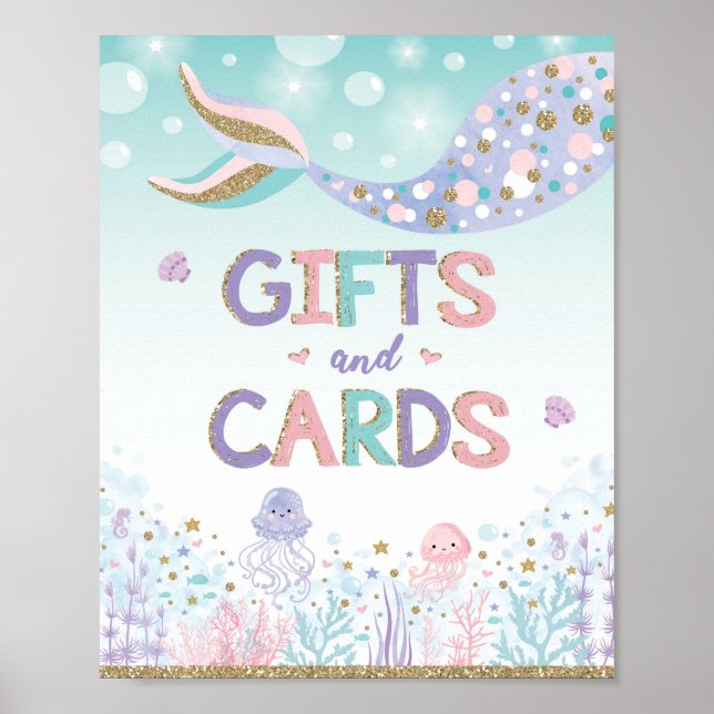 Cartes & Cadeaux Faveurs de Sirène Décoration sous (Devant)