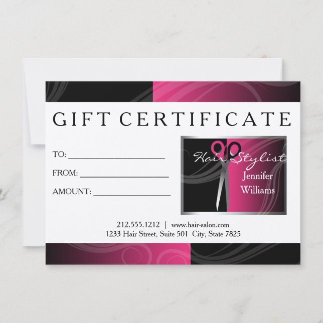 Cartes cadeaux Hair Salon (Devant)