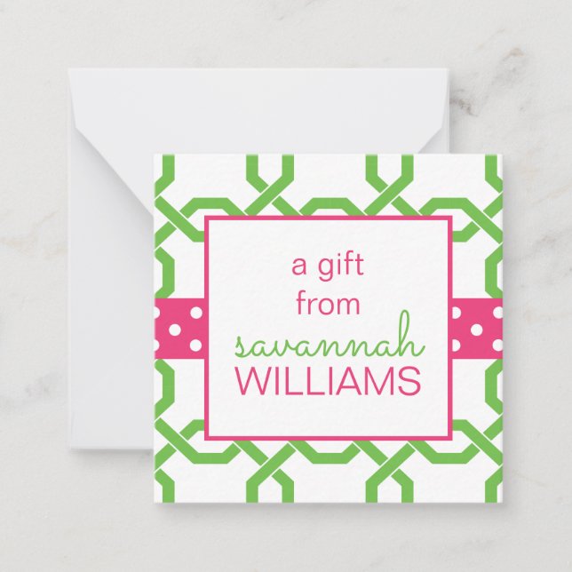 Cartes Cadeaux Lattice & Grosgrain (Devant)