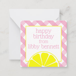 Cartes Cadeaux Personnalisées Citronade Rose