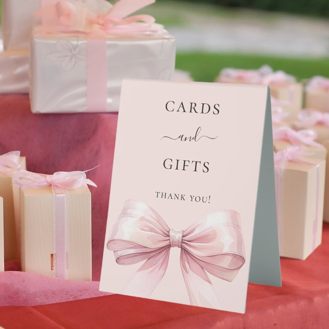 Cartes cadeaux signe ruban rose (Créateur téléchargé)