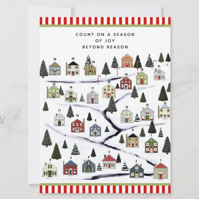 Cartes Calendrier de Noël (Devant)