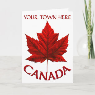 Cartes Canada Drapeau Cartes de voeux personnalisé