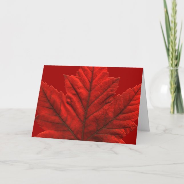 Cartes Canada Drapeau Cartes de voeux personnalisé (Devant)