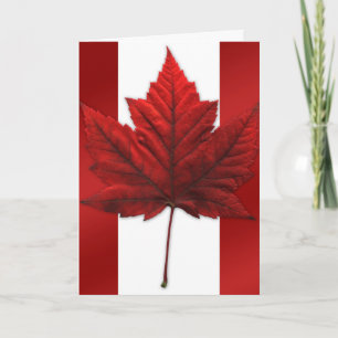 Cartes Canada Drapeau Cartes de voeux personnalisé