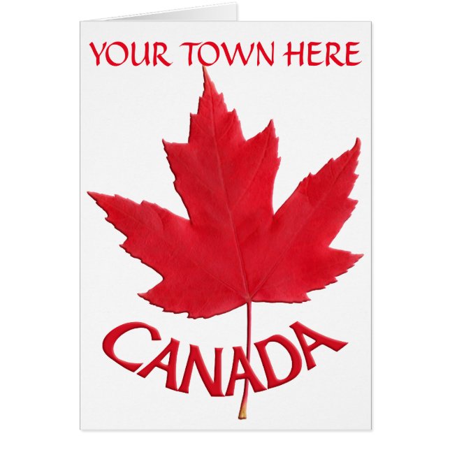 Cartes Canada Drapeau Cartes de voeux personnalisé (Devant)