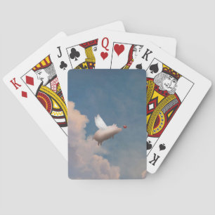 Cartes carte de jeu de porc volant