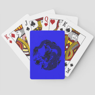 Cartes Carte de jeu Dragon chinois bleu et noir