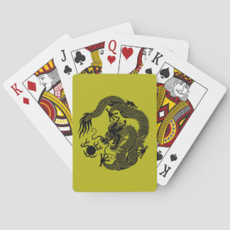 Cartes Carte de jeu Dragon Chinois Gold et Black