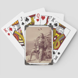 Cartes Carte de jeu Ponca amérindienne vintage