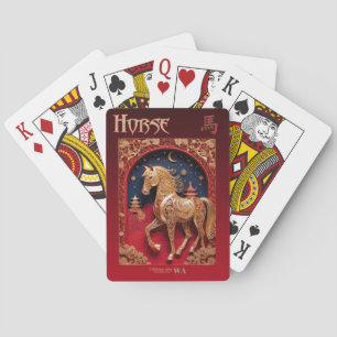 Cartes Carte de Jeu Zodiac Chinois - Signe du CHEVAL
