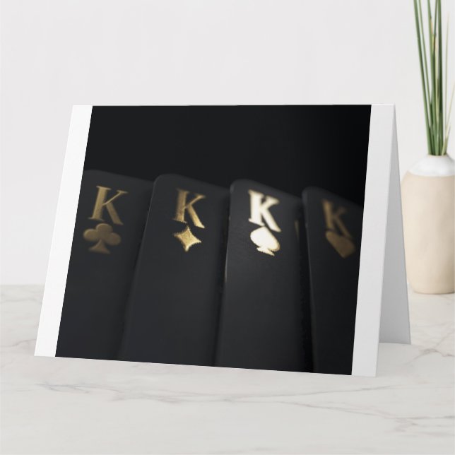 Cartes Casino Noir Et Or Kings (Devant)
