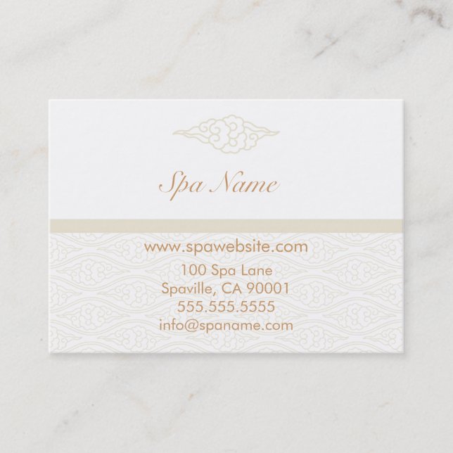 Cartes chinoises de bon de spa de nuage (Devant)