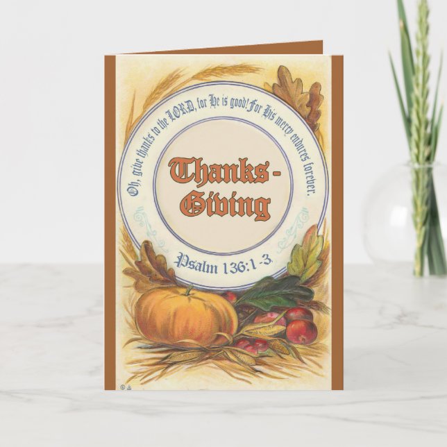 Cartes Christian Thanksgiving (Devant)