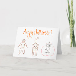 Cartes Citrouilles pour chats à écussons d'Hallowe