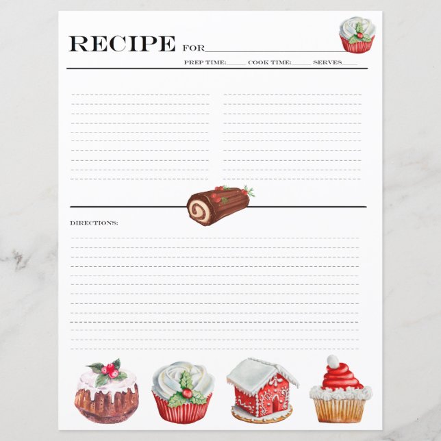 Cartes Classeurs du livre de recettes de gâteau de (Devant)