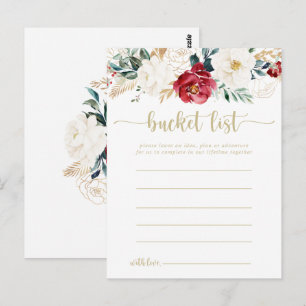 Cartes Classic Gold Floral Bucket List