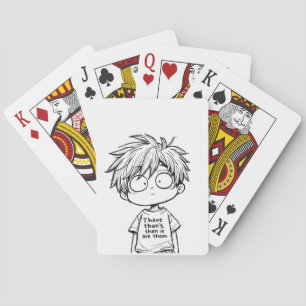 Cartes Classiques de Jeu avec un Garçon d'Anime Ch
