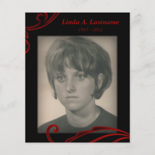 cartes commémoratives rouge flourish