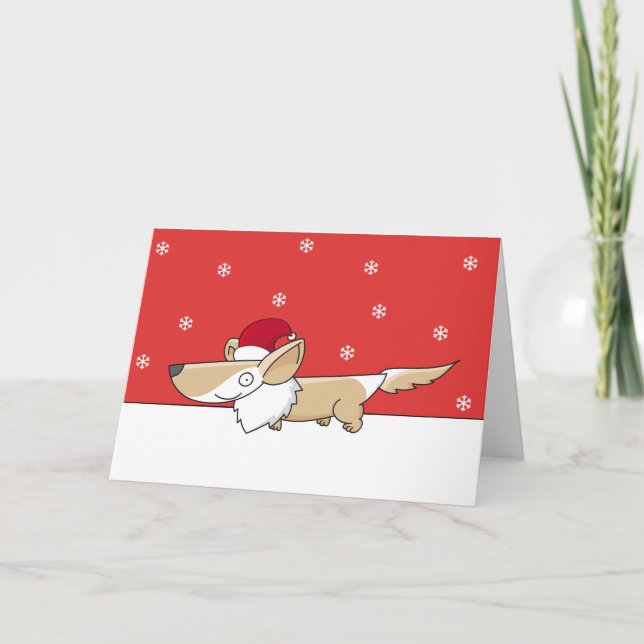 Cartes Corgi de Noël (Devant)