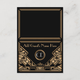 Cartes d'accompagnement de mariage de style Gatsby