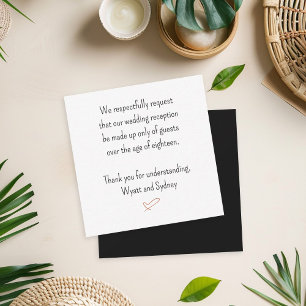 Cartes d'accompagnement pour message de pas d'enfa