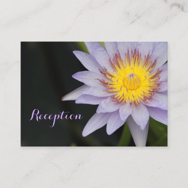 Cartes d'accueil de mariage violet Lotus (Devant)