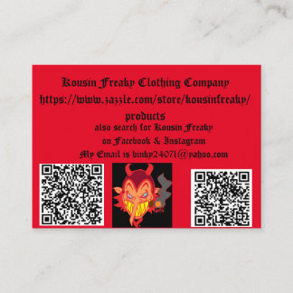 Cartes d'affaires Kousin Freaky