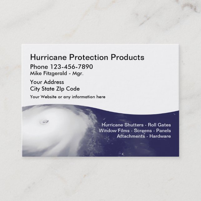 Cartes d'affaires pour la protection contre les ou (Devant)